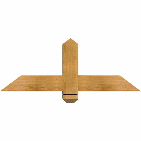 Ekena Millwork Eugene Rough Sawn Timber Gable Bracket, Western Red Cedar, 36"W x 13"H x 4"D x 4"F, 9/12 Pitch GBW036X13X0404EUG00RWR